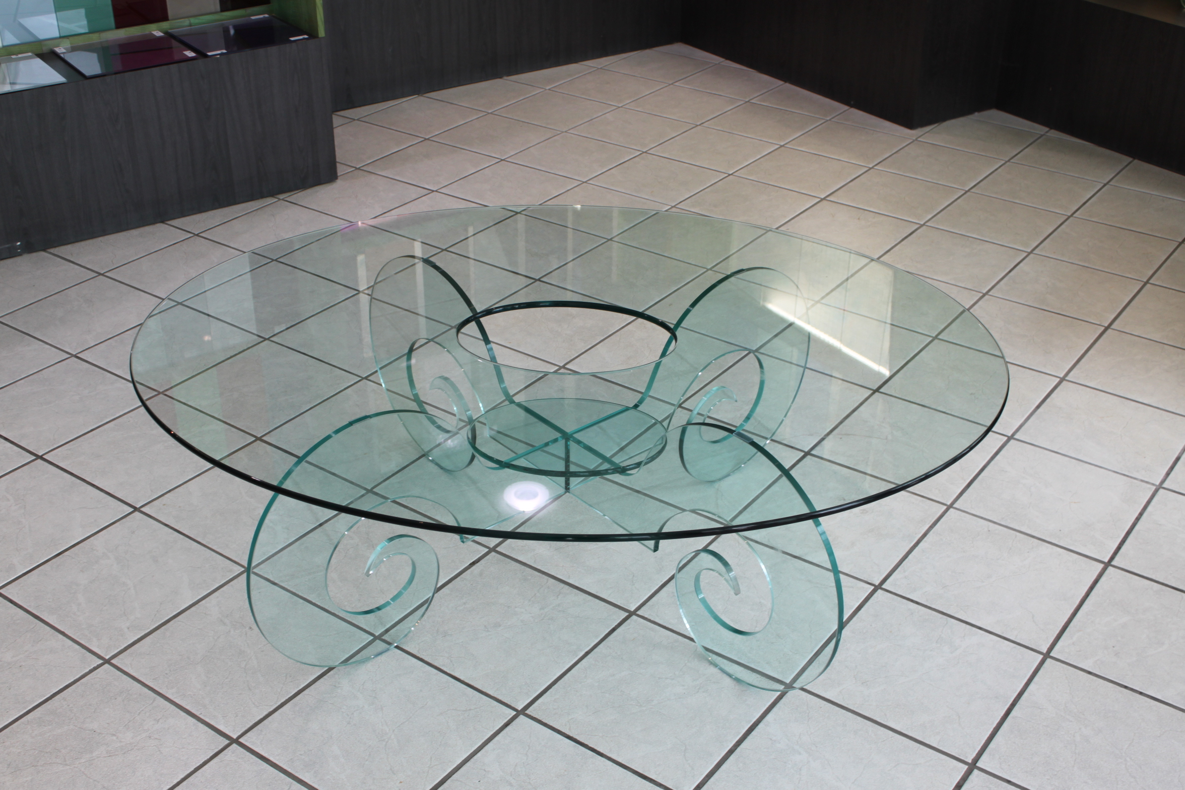 Table en verre
