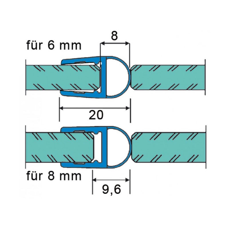 Joints pour verre de douche