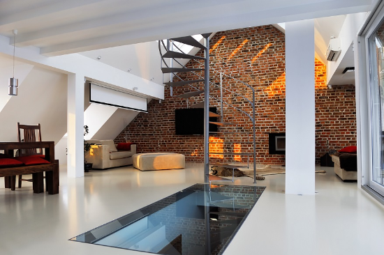 Dalles de plancher et marches d'escalier